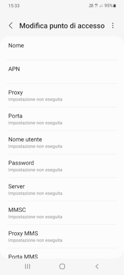 Configurazione APN  su Blackview Color 8