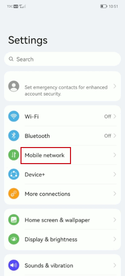 IMPOSTAZIONI APN Green Mobile su Huawei nova Y61